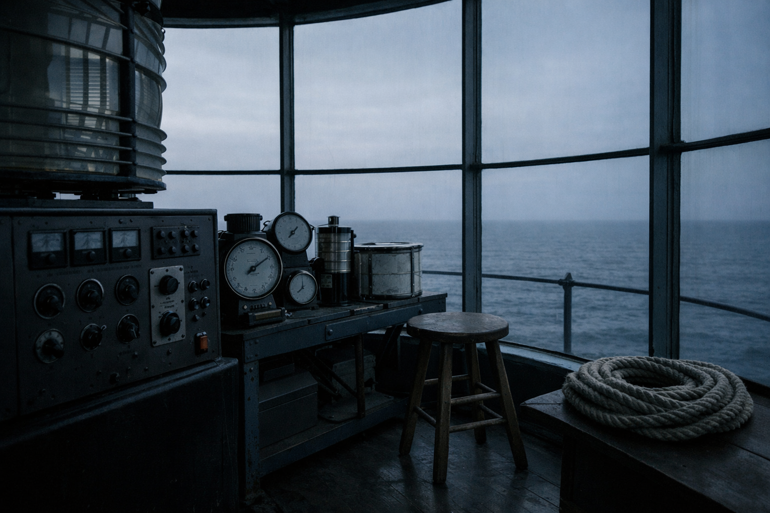 Lighthouse lantern room with analog instruments observing timeline of the Vercel data breach