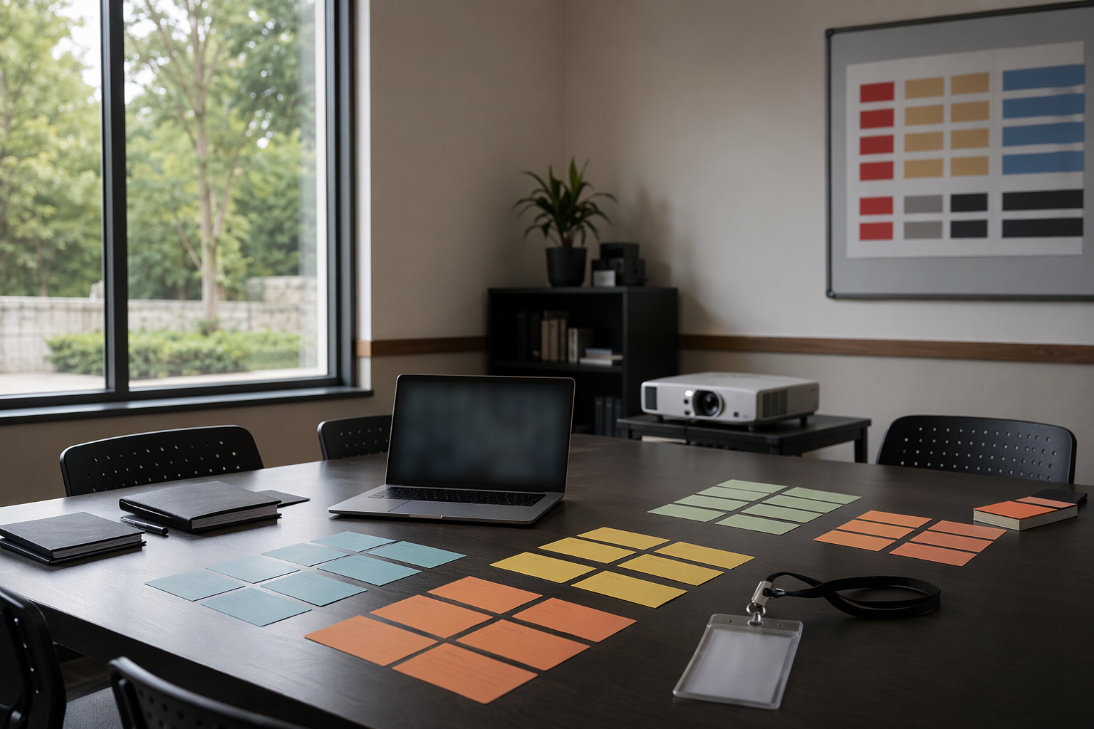 Training centre interview room suggesting certification path for cyber security penetration tester