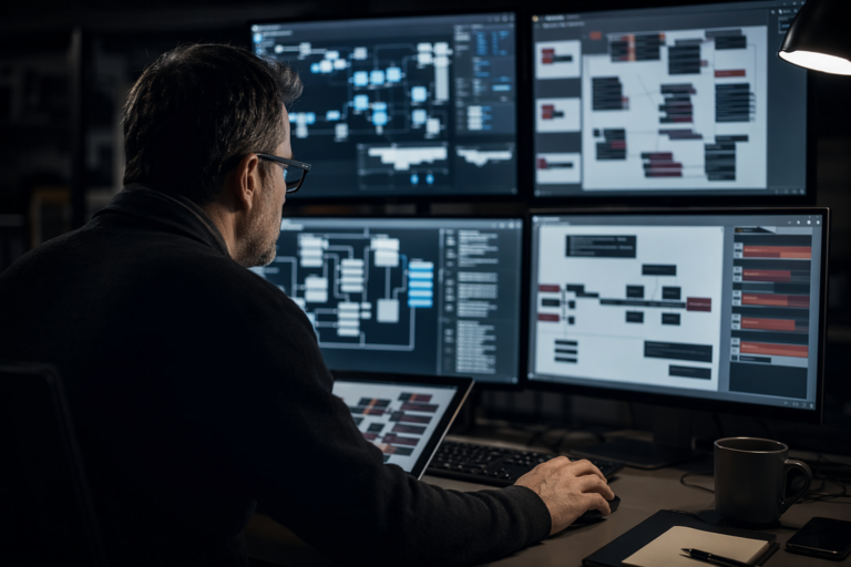 Engineer inspecting cluster evidence related to Council of Europe data breach