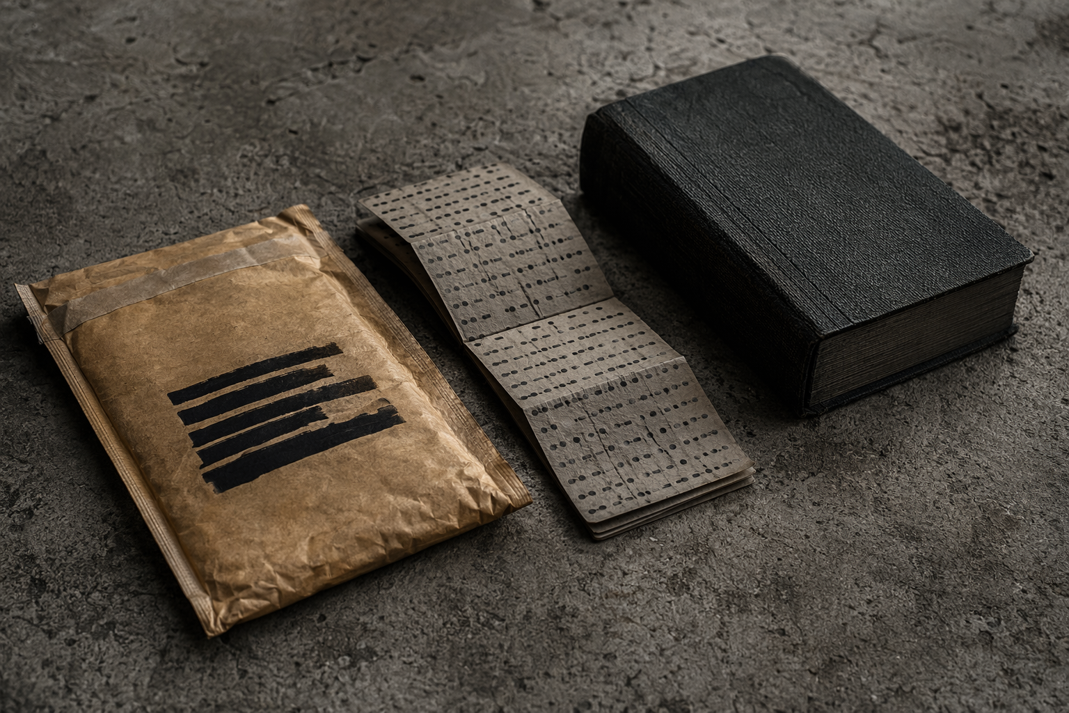 Sculptural courier kit representing continuity in a cyber incident response plan