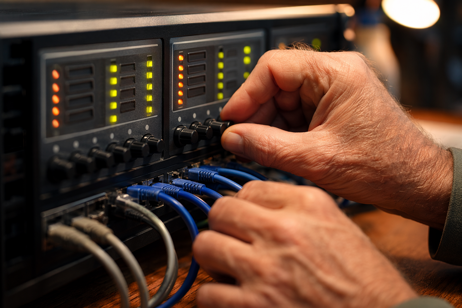 Close-up of email appliance controls illustrating vulnerability scanning services