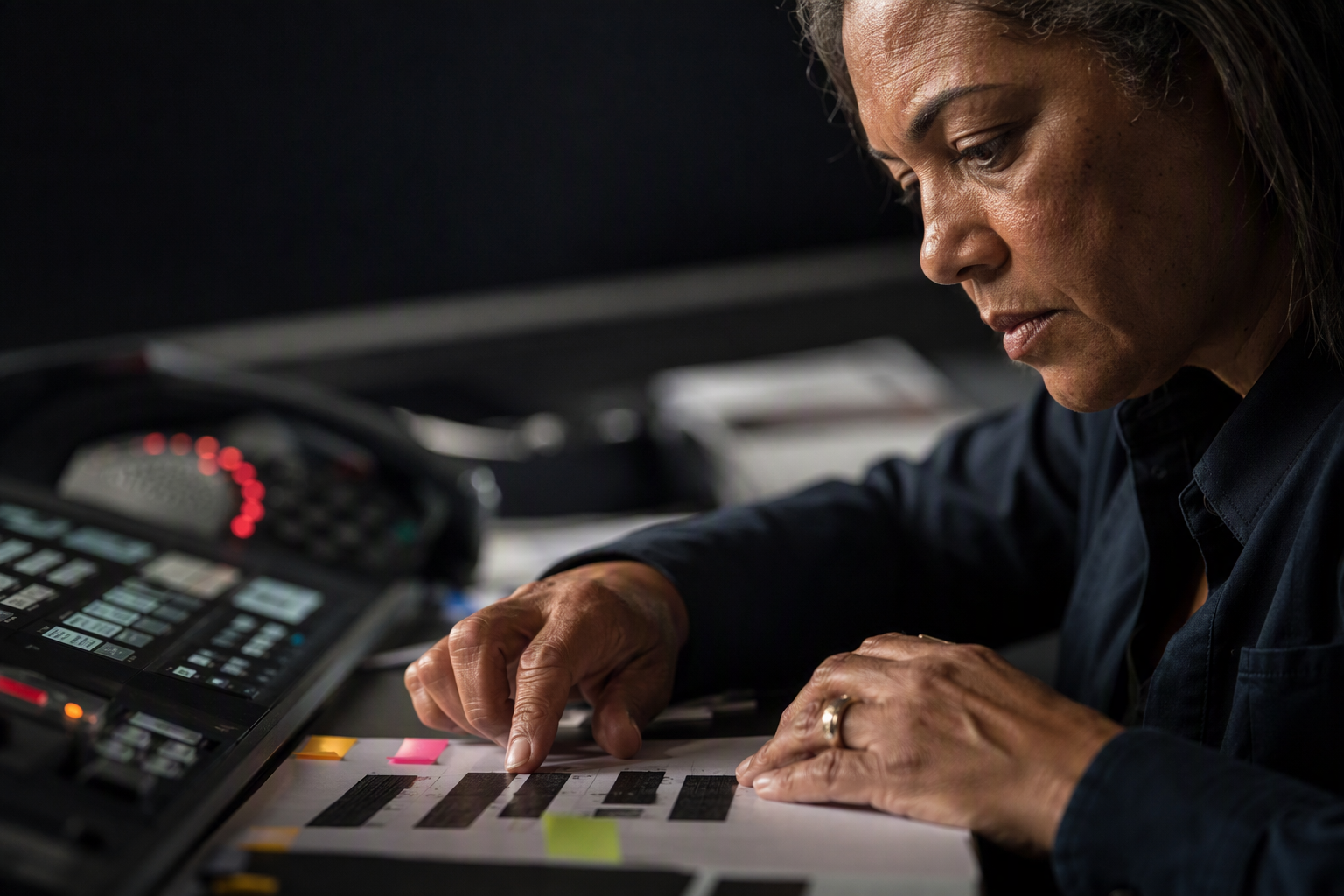 Close-up of analyst hands at SIEM console inspecting alerts about what is a breach of GDPR