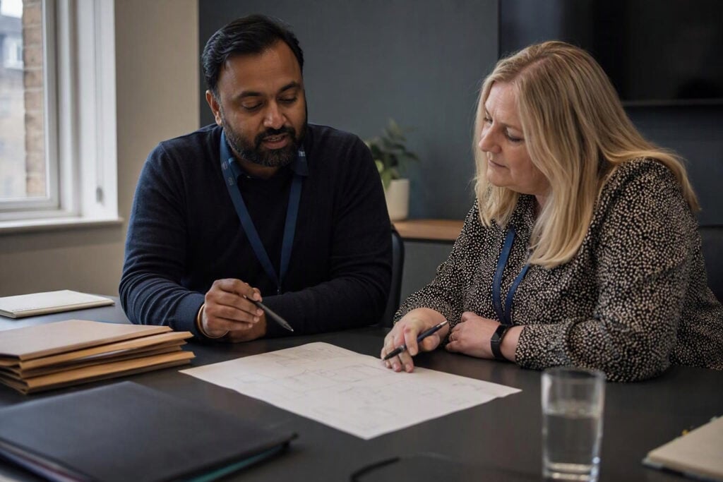 UK security lead working with an iso 27001 consultant